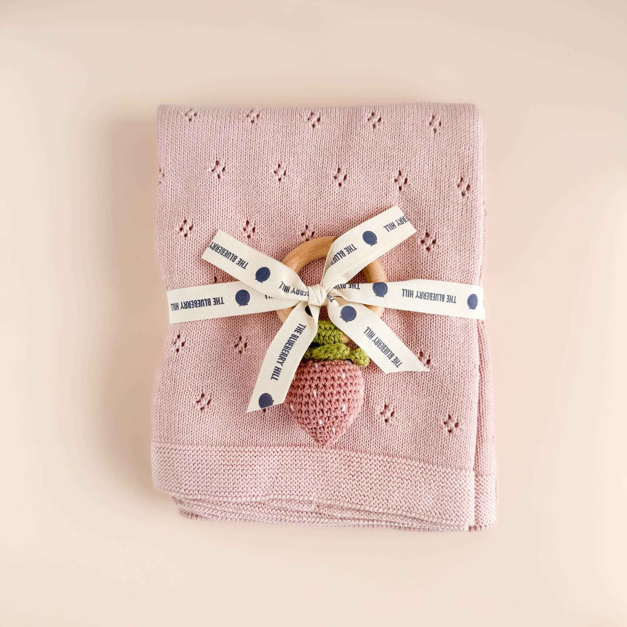 Heirloom Pique Blanket Blush Organic Cotton : Blush - Image 2