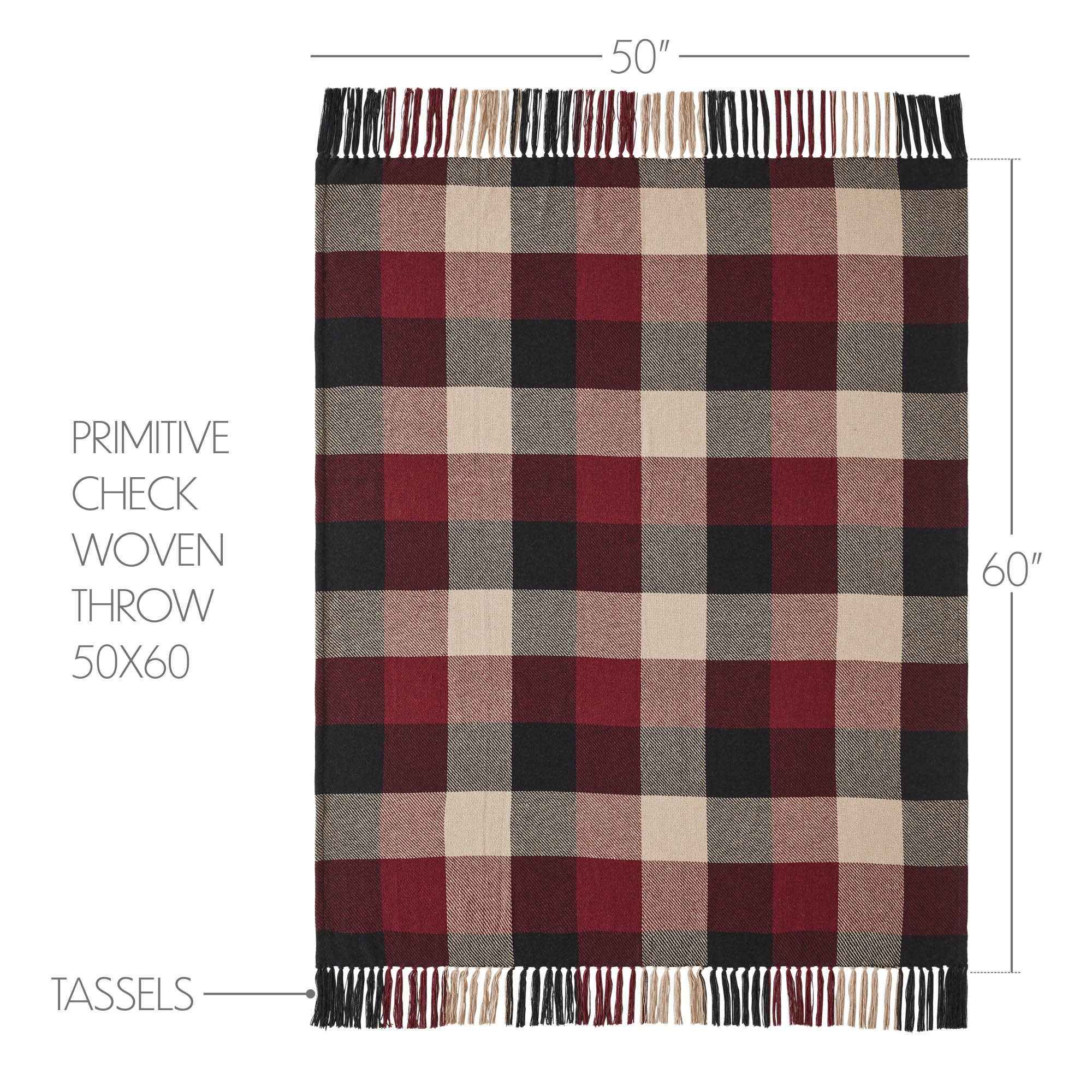 Heritage Farms Primitive Check Woven Throw 50x60 - Image 4