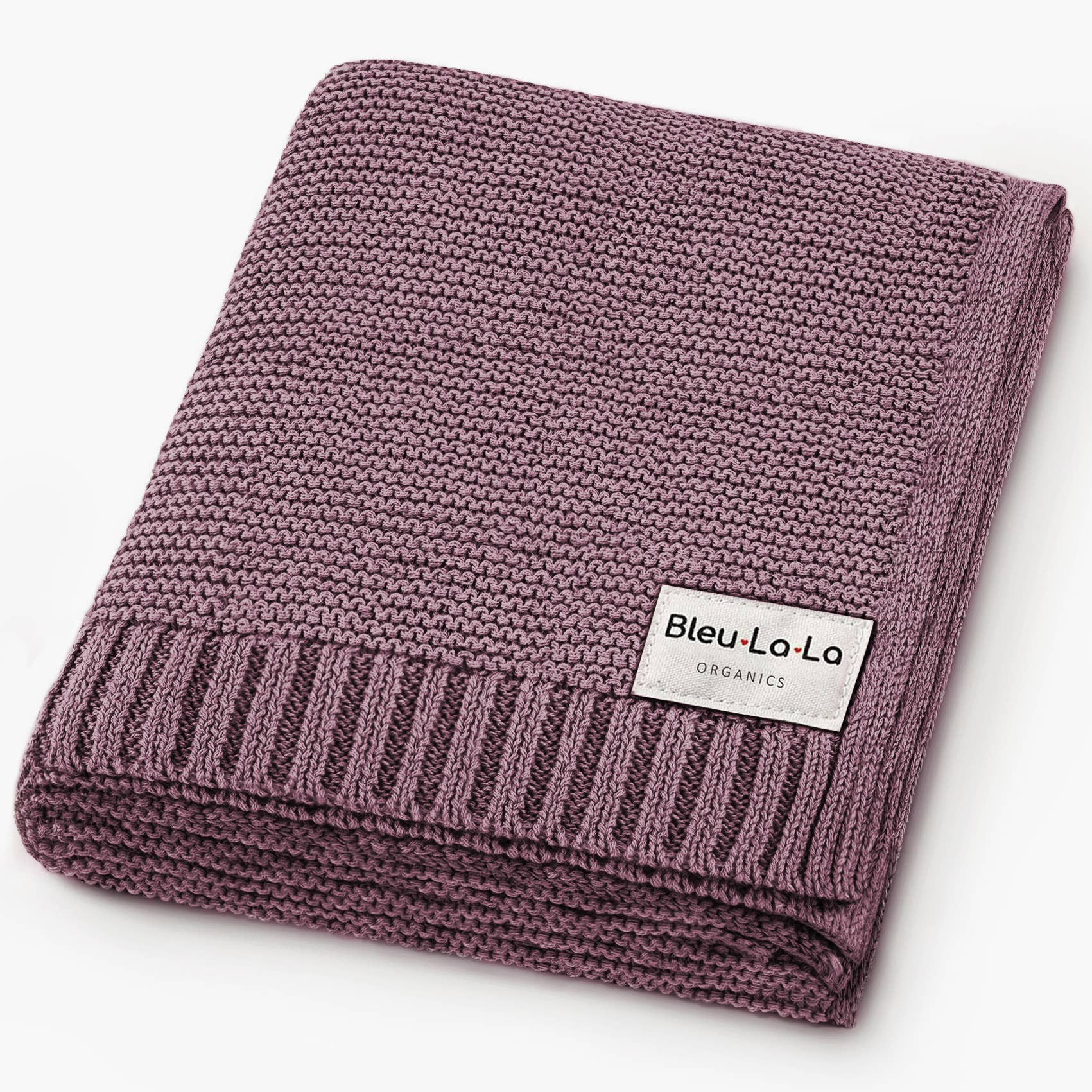 Swaddle Baby Blanket: Heritage Knit Plum