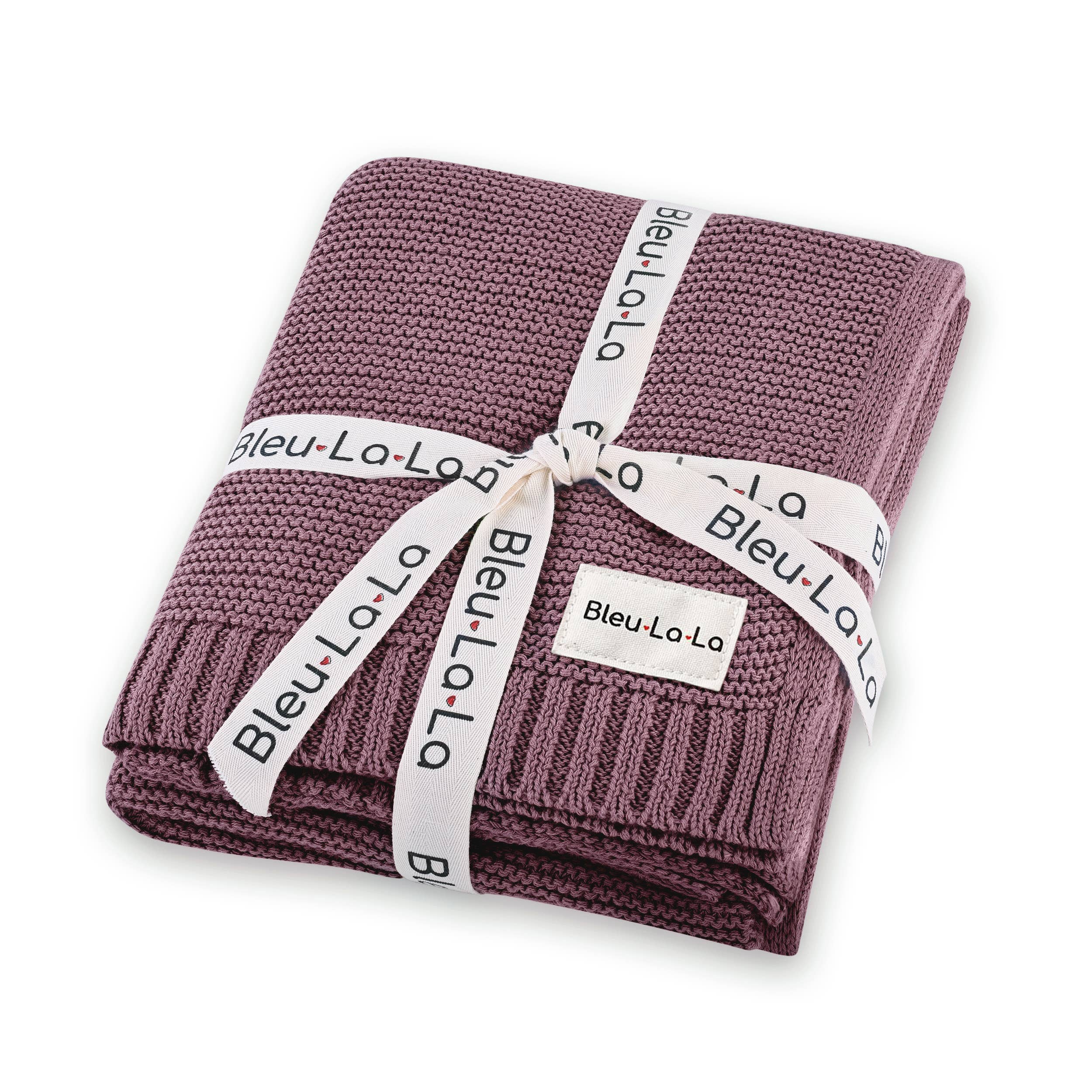 Swaddle Baby Blanket: Heritage Knit Plum - Image 2