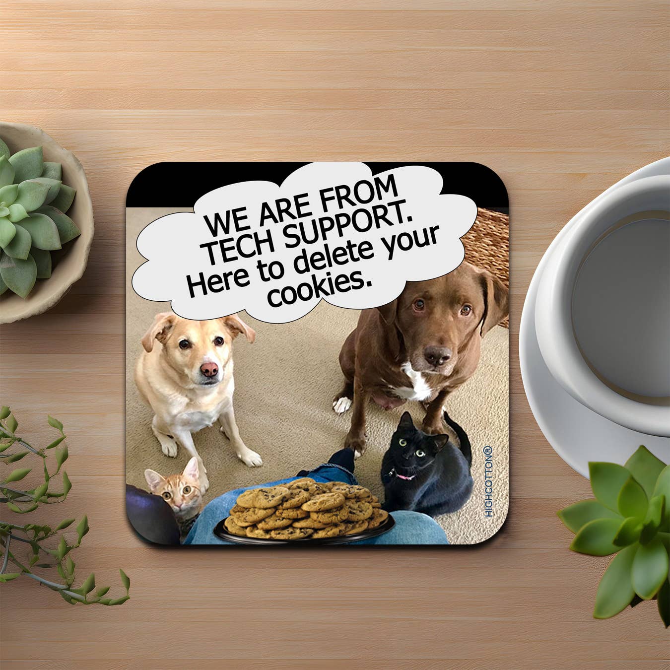 Here to Delete Your Cookies Coaster - Image 2