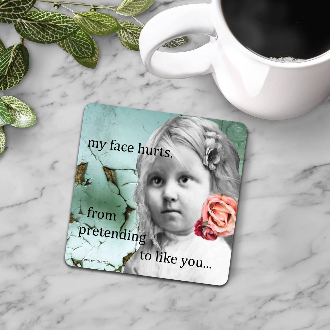 My Face Hurts Coaster - Image 2