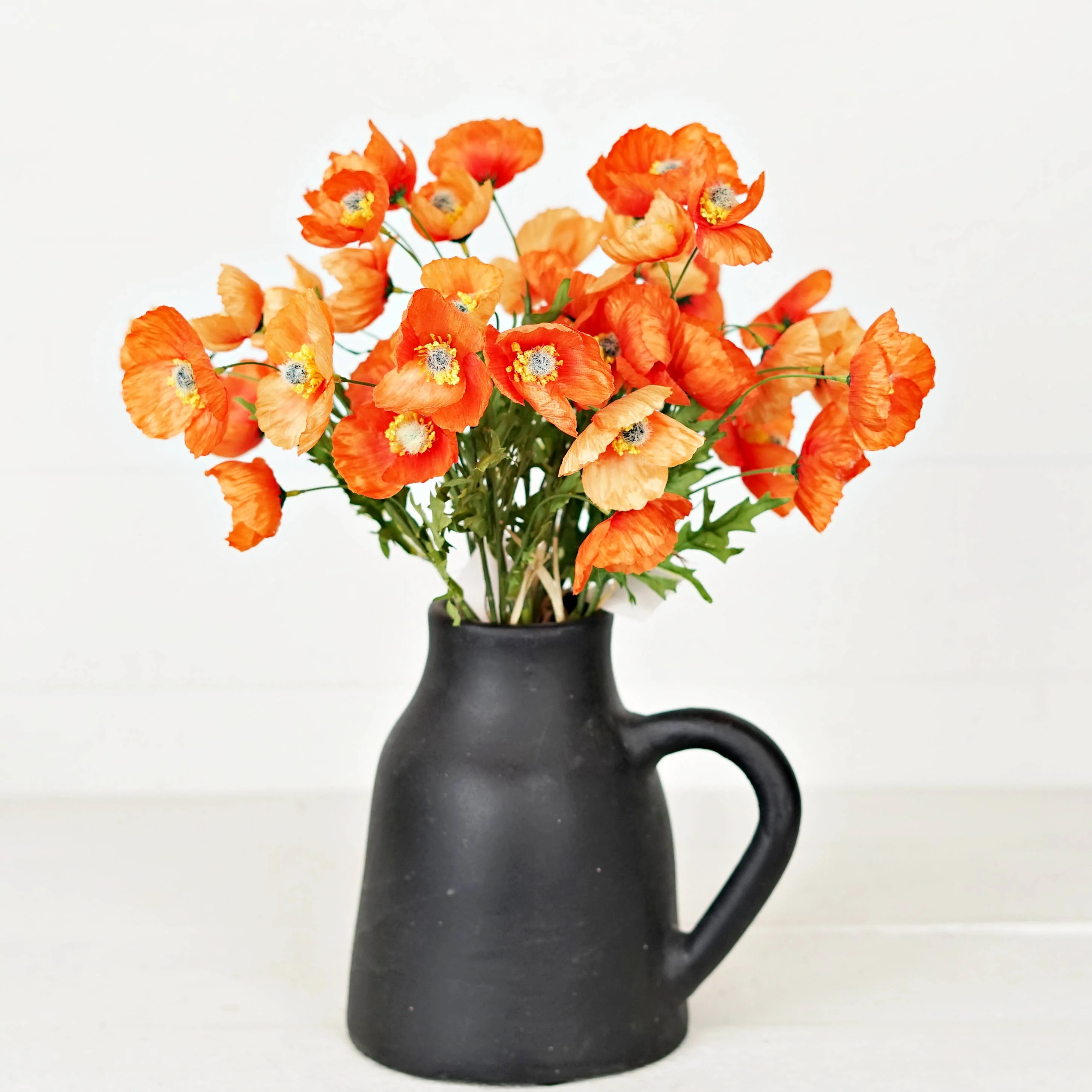 16inL Wrinkle Poppy Bush-Orange- - Image 9