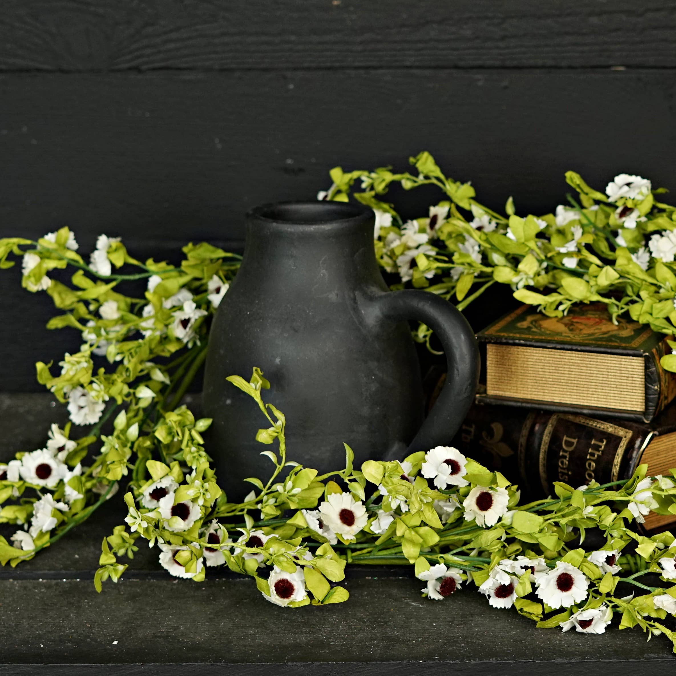 Cream Mountain Daisy Blossoms-5ft Garland-Spring Flo - Image 4