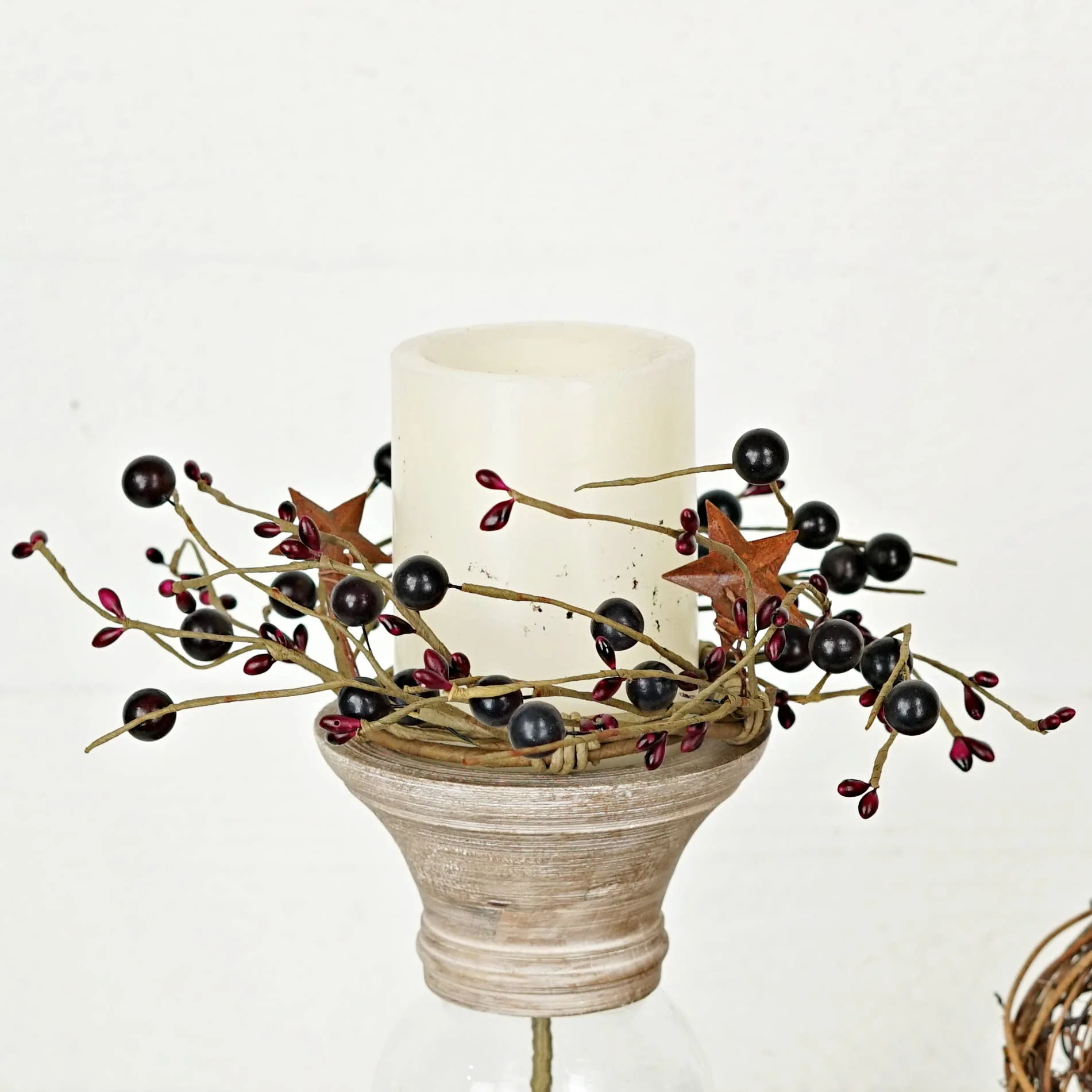 3.5in Ring-Burgundy Berry with star - Image 2
