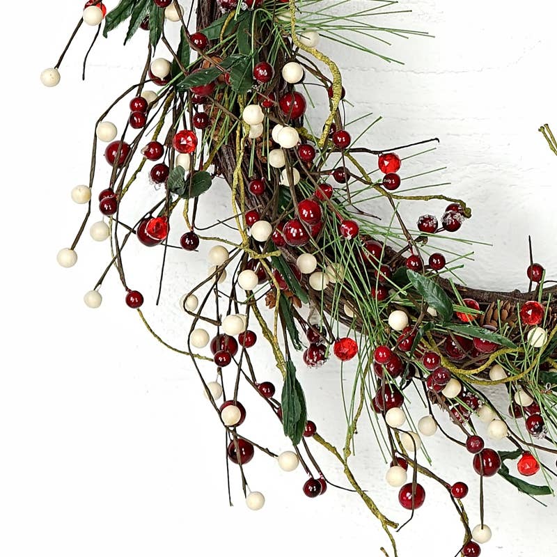 22" Winter Berry wreath - Image 2