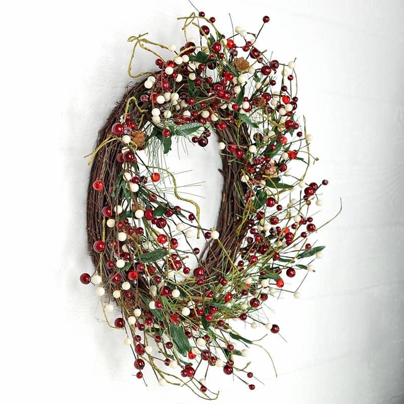 22" Winter Berry wreath - Image 3