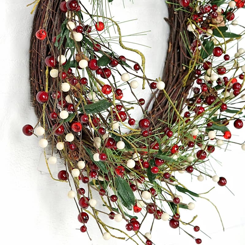 22" Winter Berry wreath - Image 4