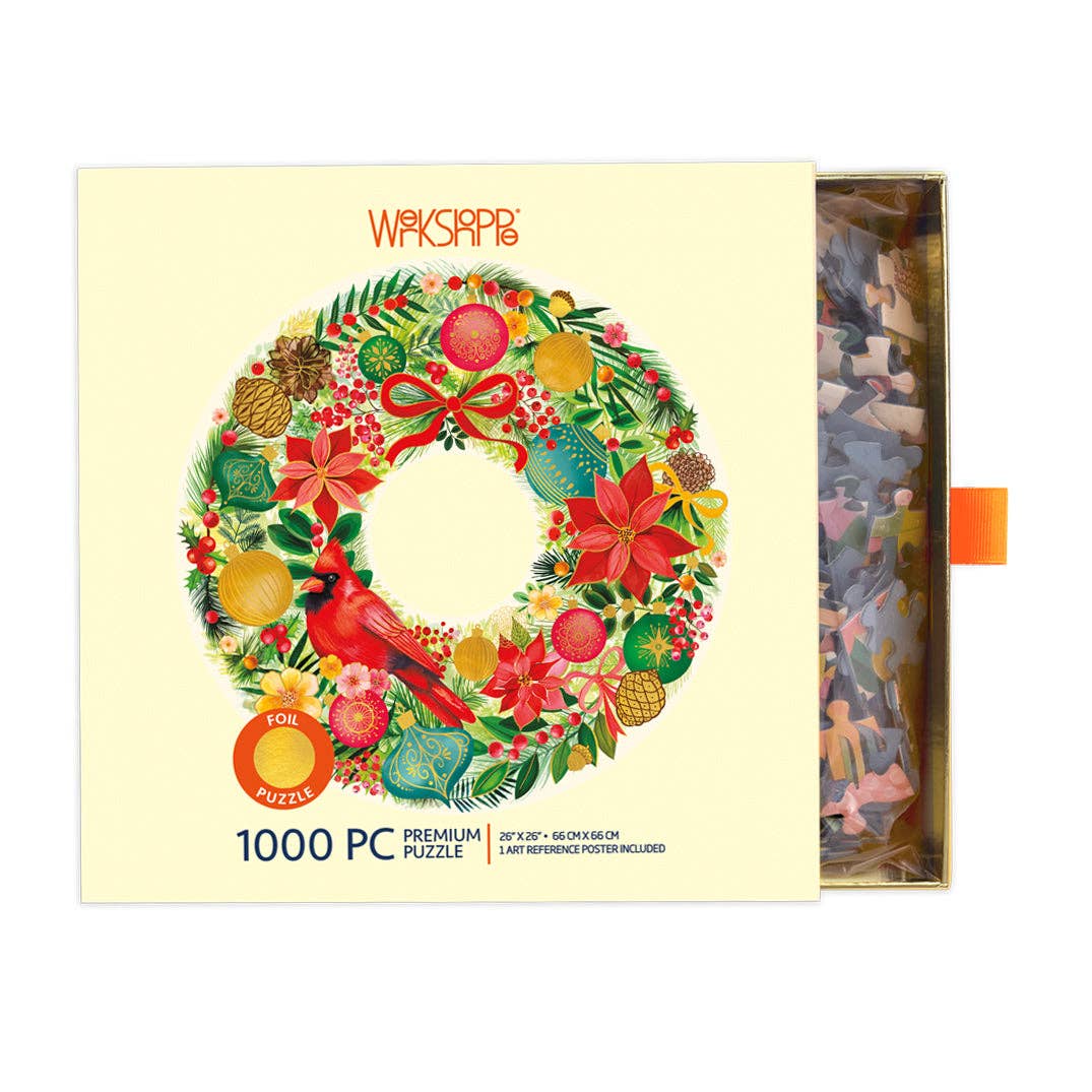 Holiday Wreath 1000 Piece Christmas Puzzle - Image 5