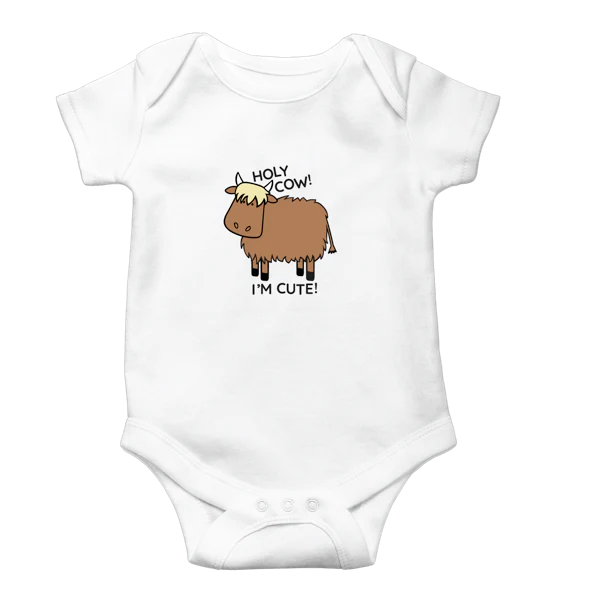 Holy Cow Onesie-Highland Cow-3/6 Months