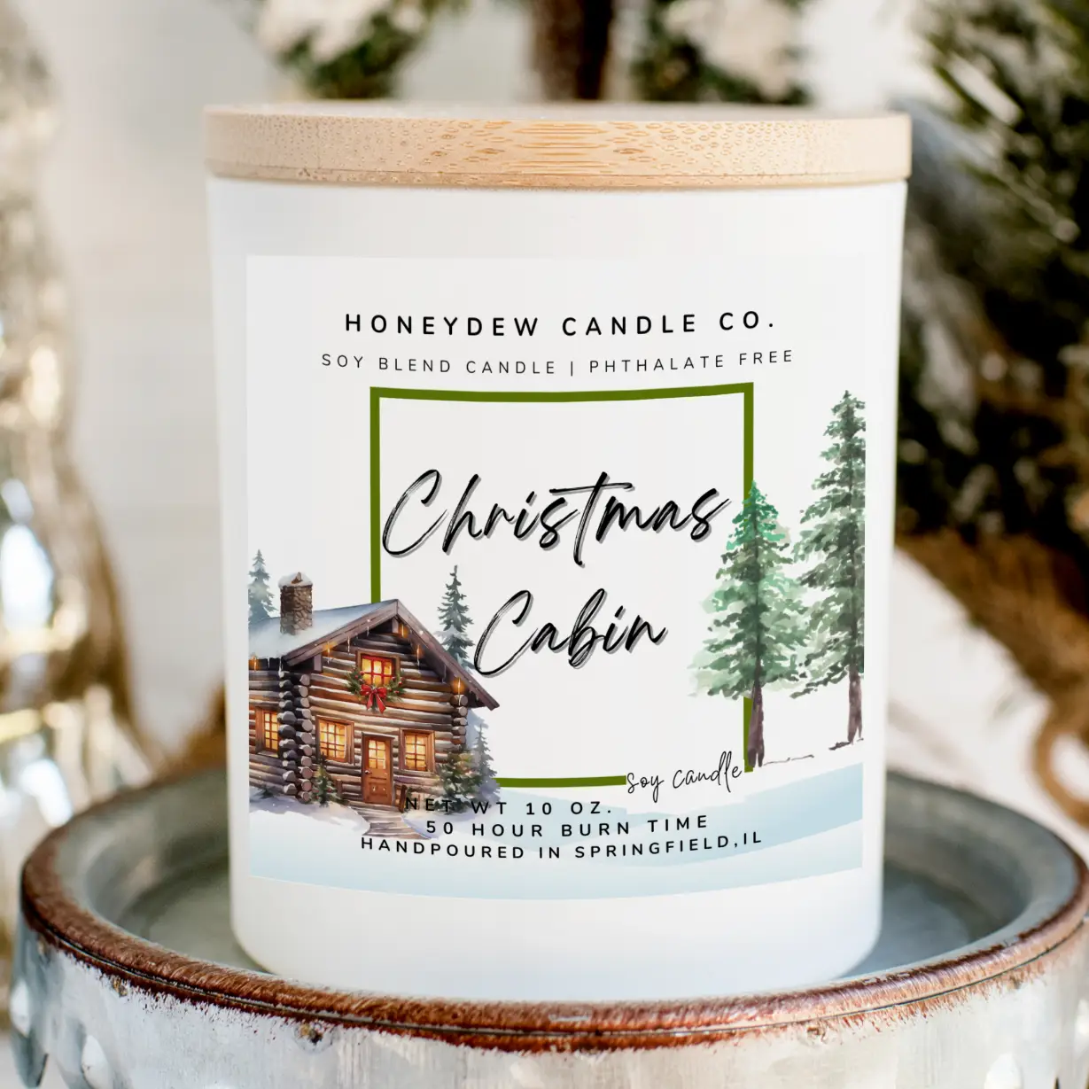 Christmas Cabin 8 oz Jar Candle