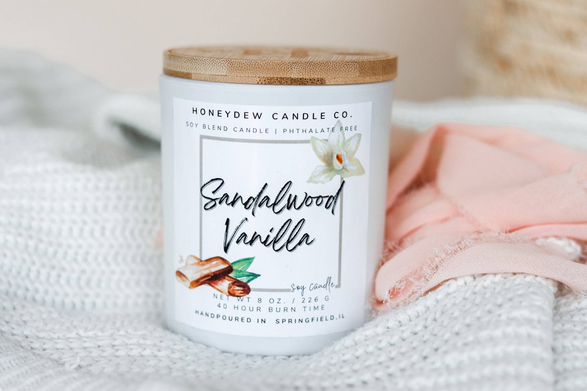 Sandalwood Vanilla Candle 8 oz - Image 4
