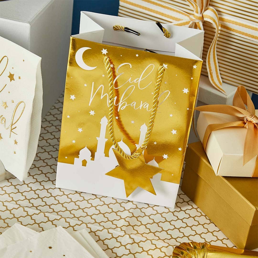 Gold Eid Gift Bag 5 Pack - Image 2
