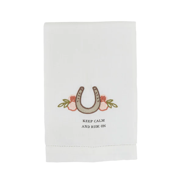 Horse Shoe Embroidered Towel