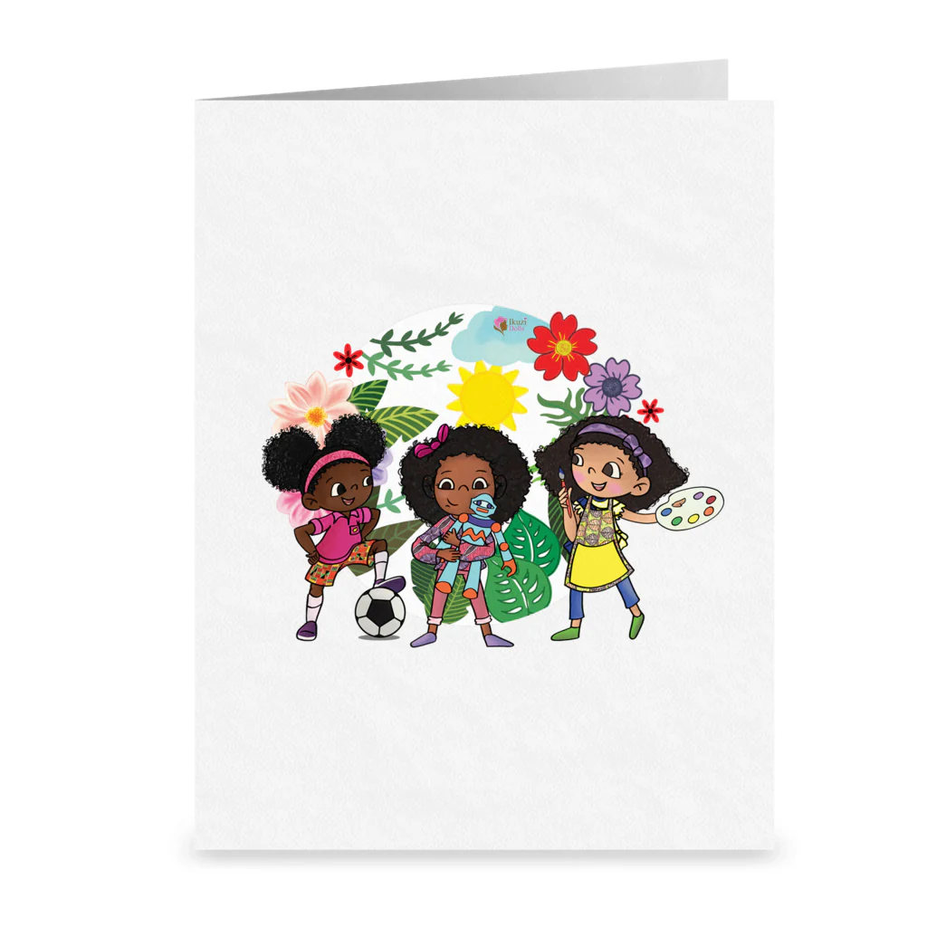 Ikuzi Dolls Blank Greeting Card - Image 3