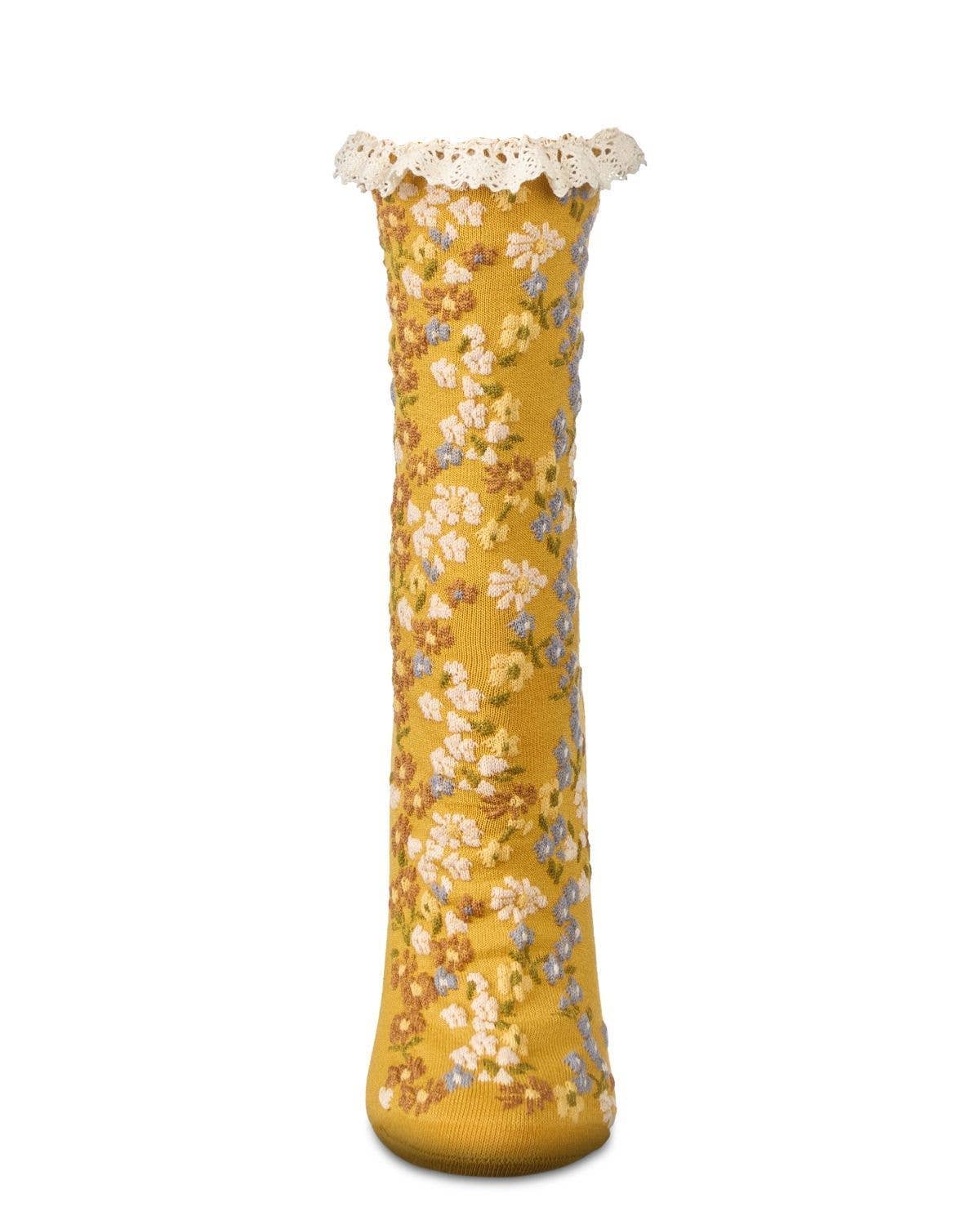 Liberty Floral Lace Cuff Crew - Image 3