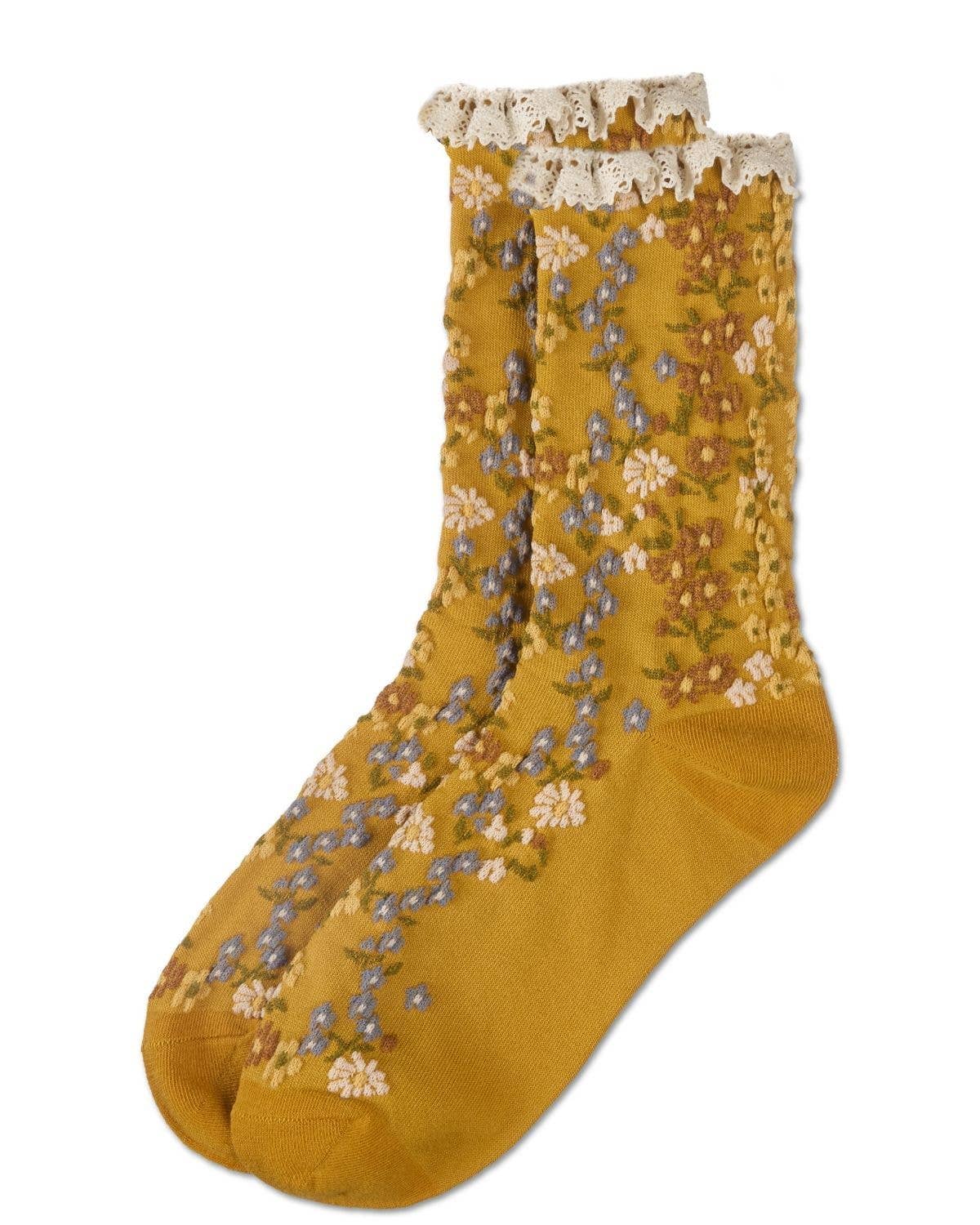 Liberty Floral Lace Cuff Crew - Image 4