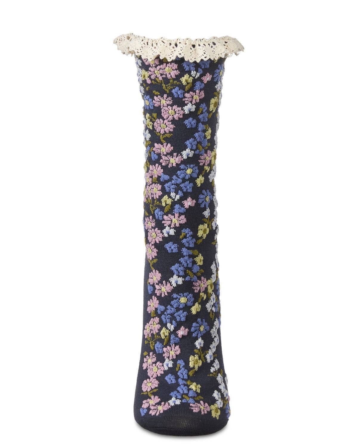 Liberty Floral Lace Cuff Crew - Image 5