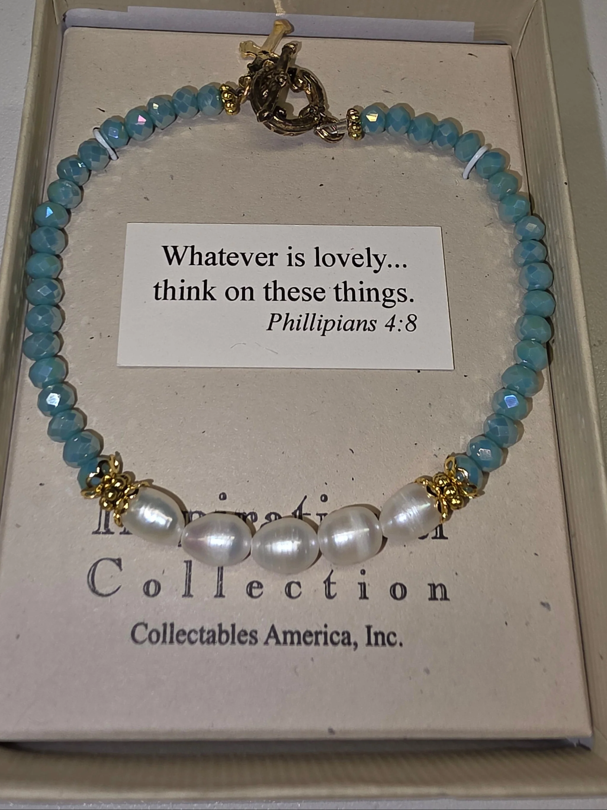 Pearls of Wisdom Bracelet "Whatever is lovely..."