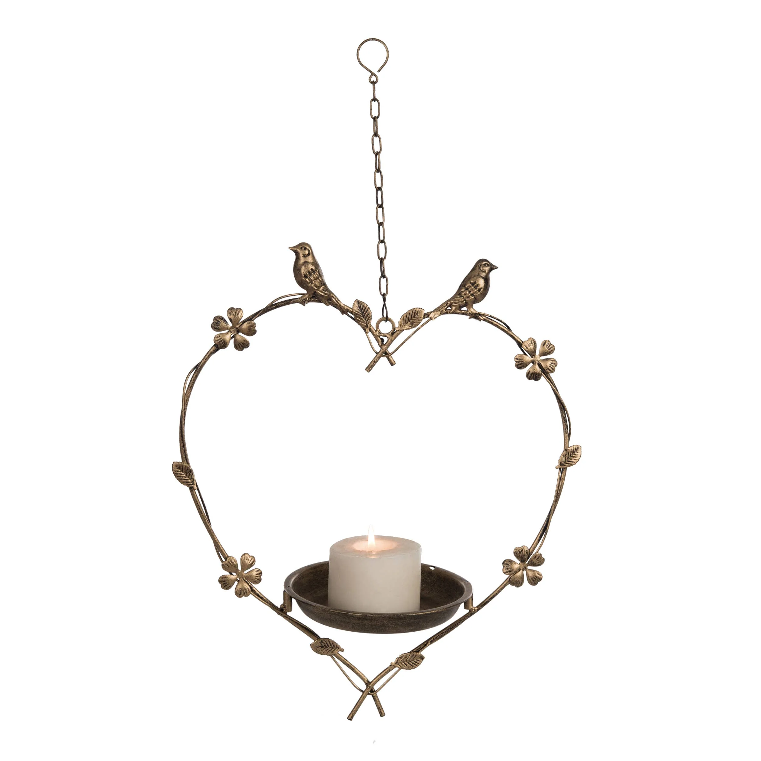 Iron Heart Hanging Birdfeeder - Metal Garden Decor - Image 2