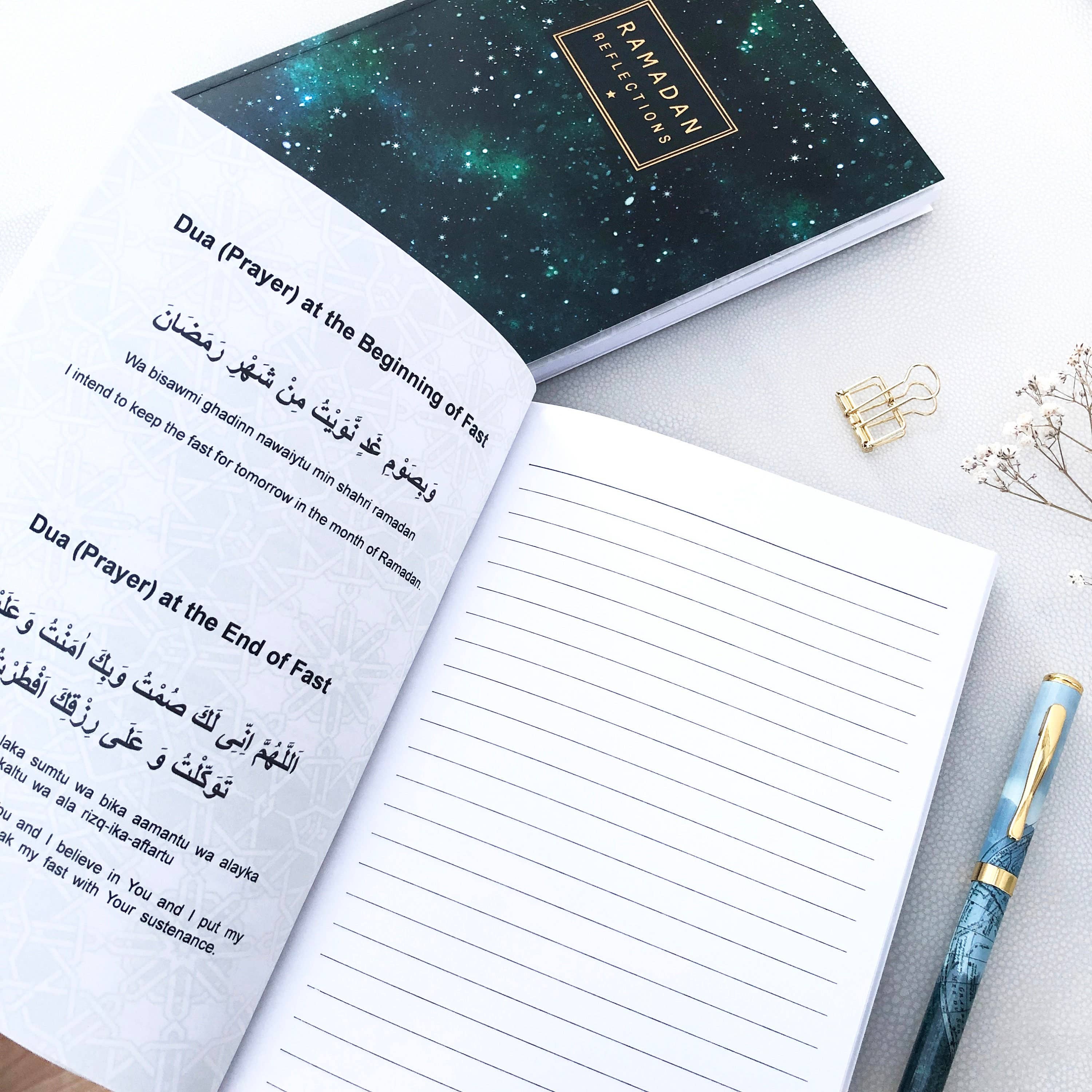 Ramadan Reflections Journal in Gold Foil, A5 Islamic Notebook, Planner - Image 3