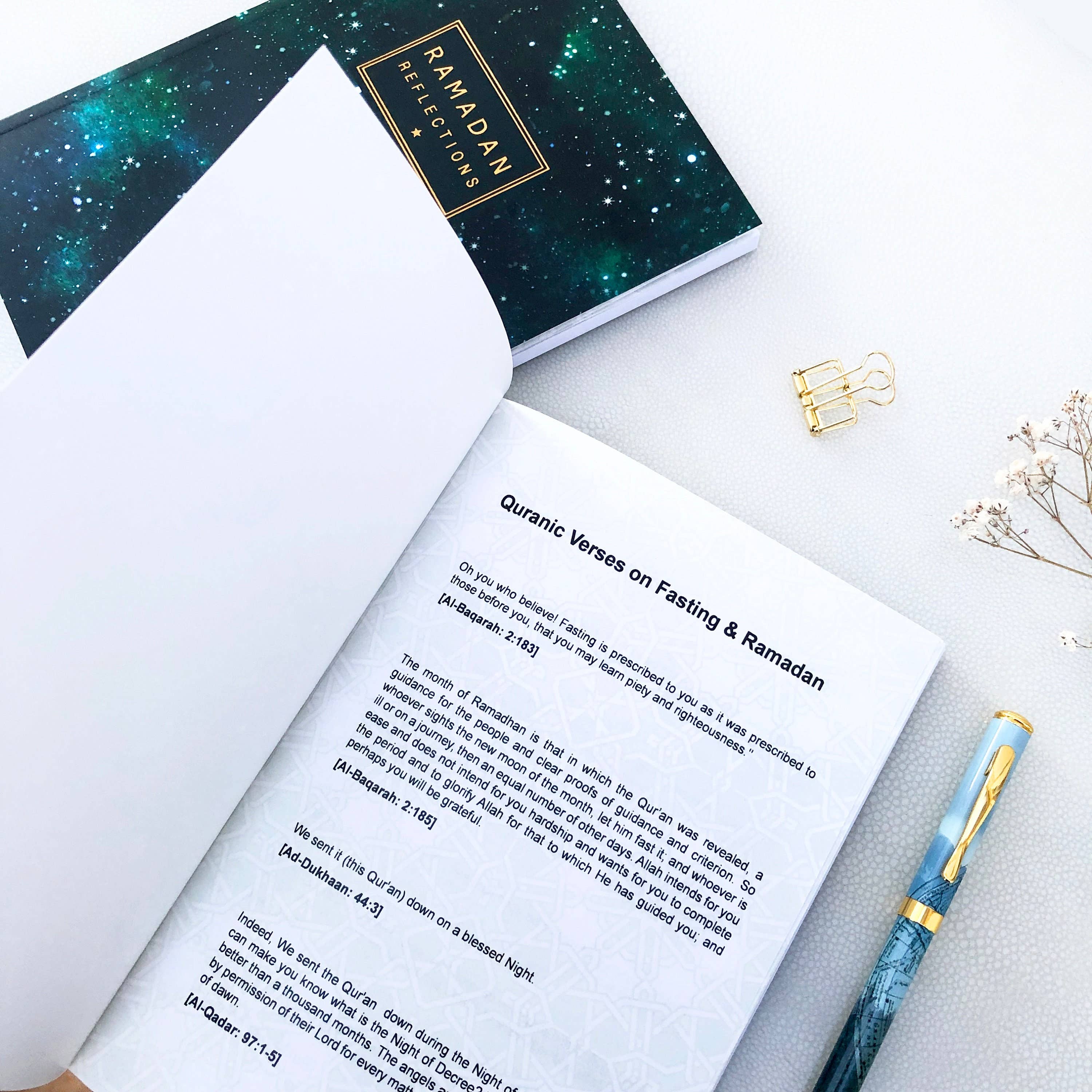 Ramadan Reflections Journal in Gold Foil, A5 Islamic Notebook, Planner - Image 5