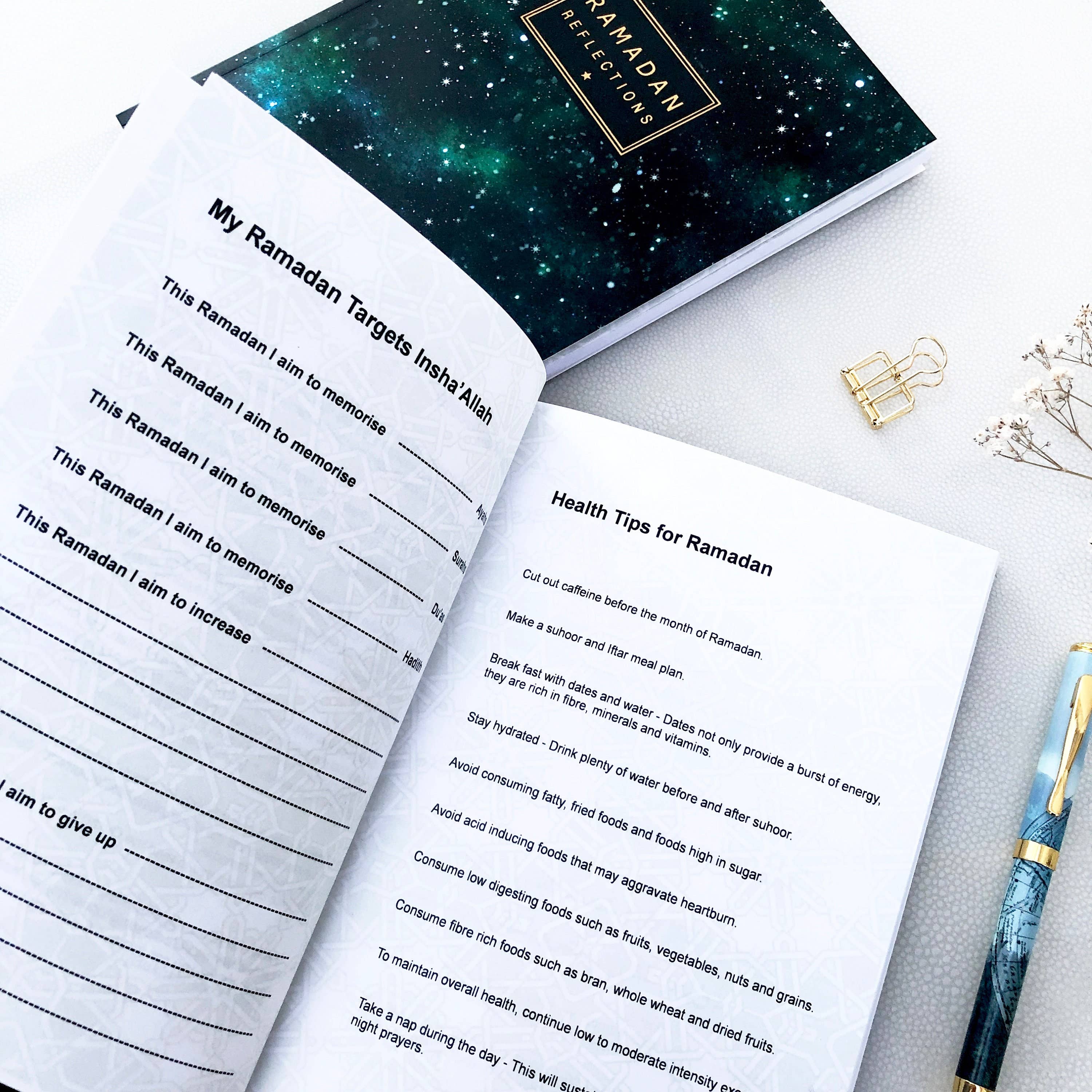 Ramadan Reflections Journal in Gold Foil, A5 Islamic Notebook, Planner - Image 6
