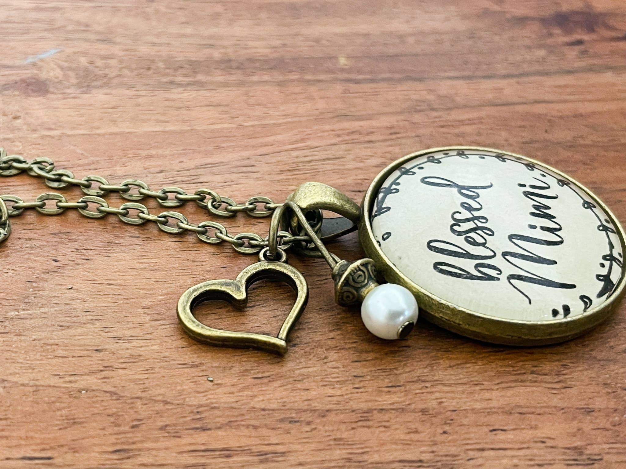 Blessed Mimi glass pendant inspirational necklace - Image 2