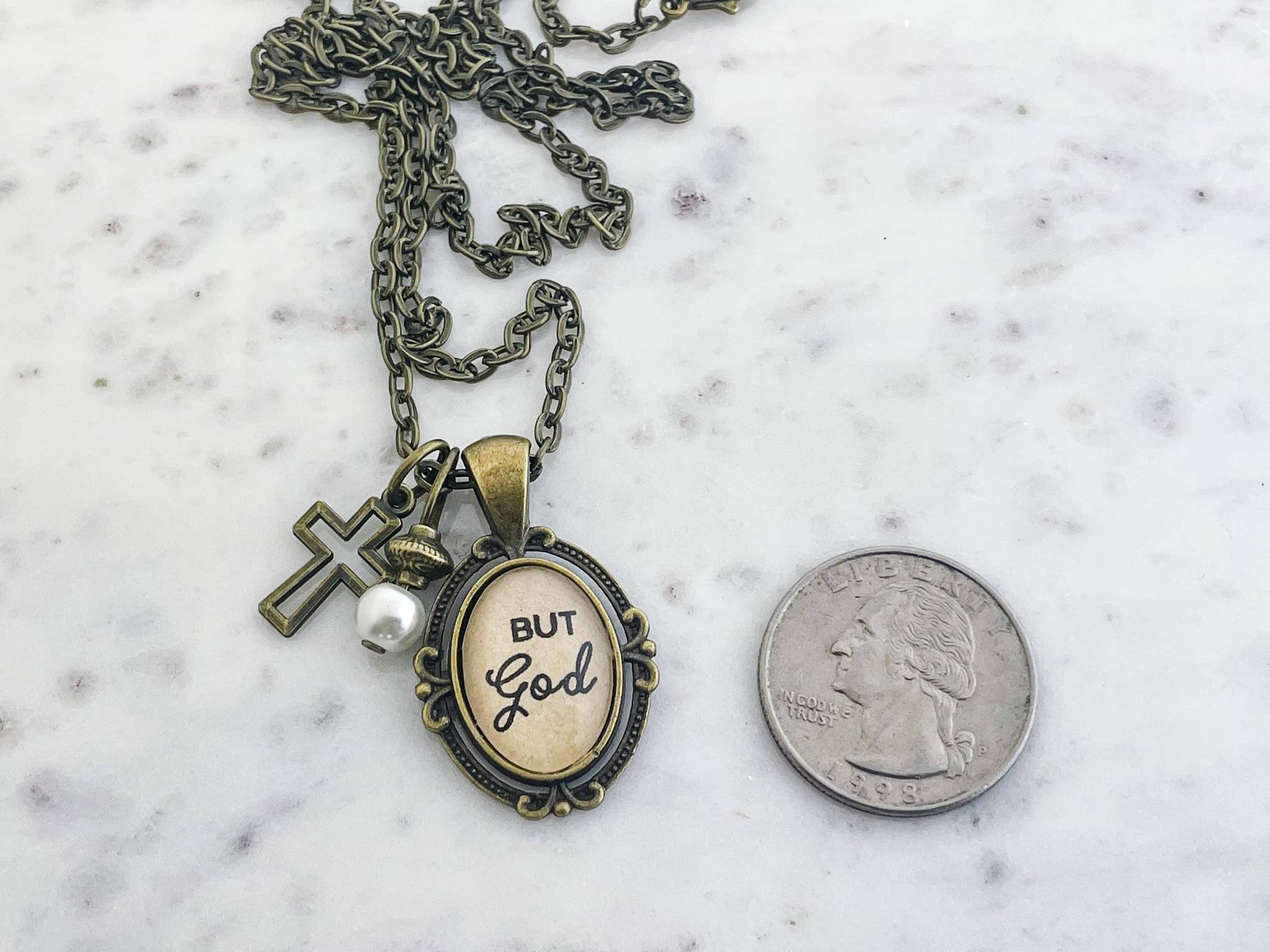 But God necklace Inspirational jewelry for Christian store - Image 3