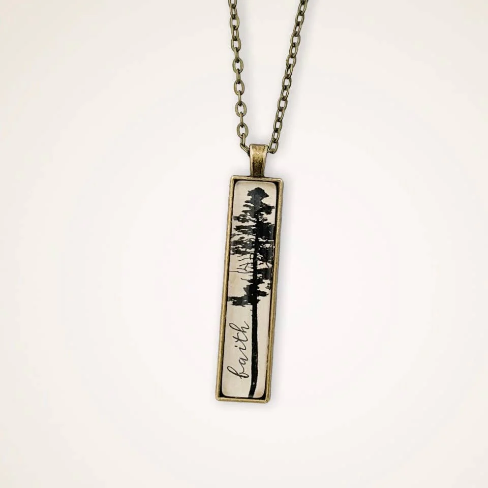 Faith Tree necklace Inspirational Jewelry for Christian shop