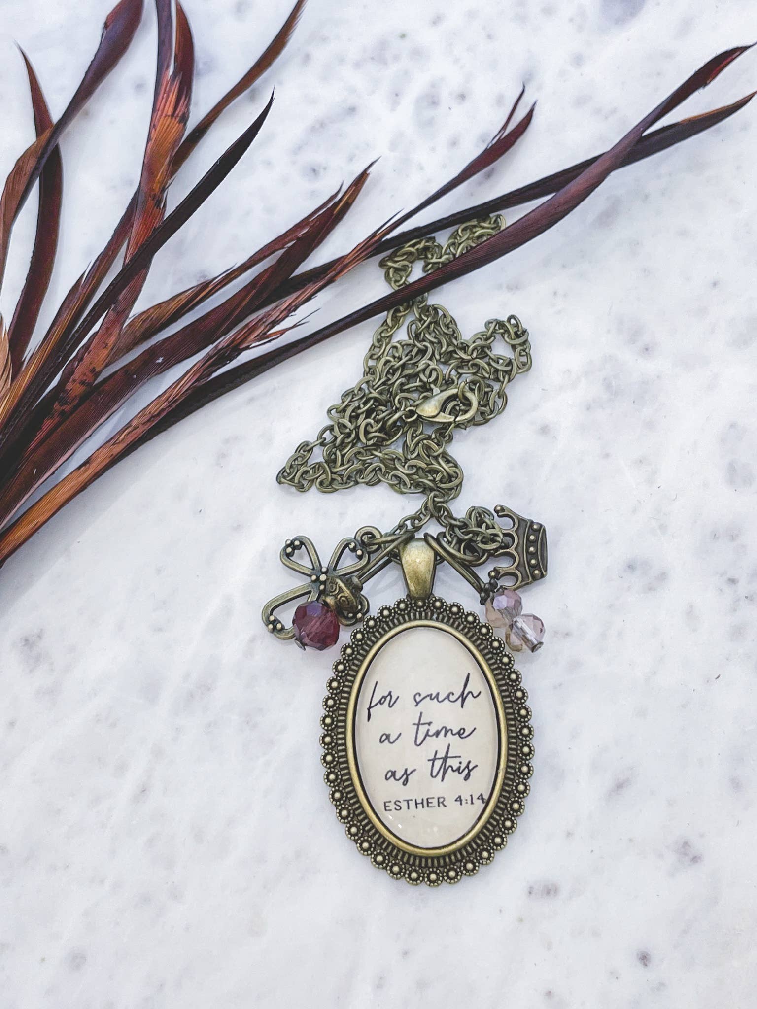 For such a time as this Esther 4:14 scripture quote jewelry - Image 2
