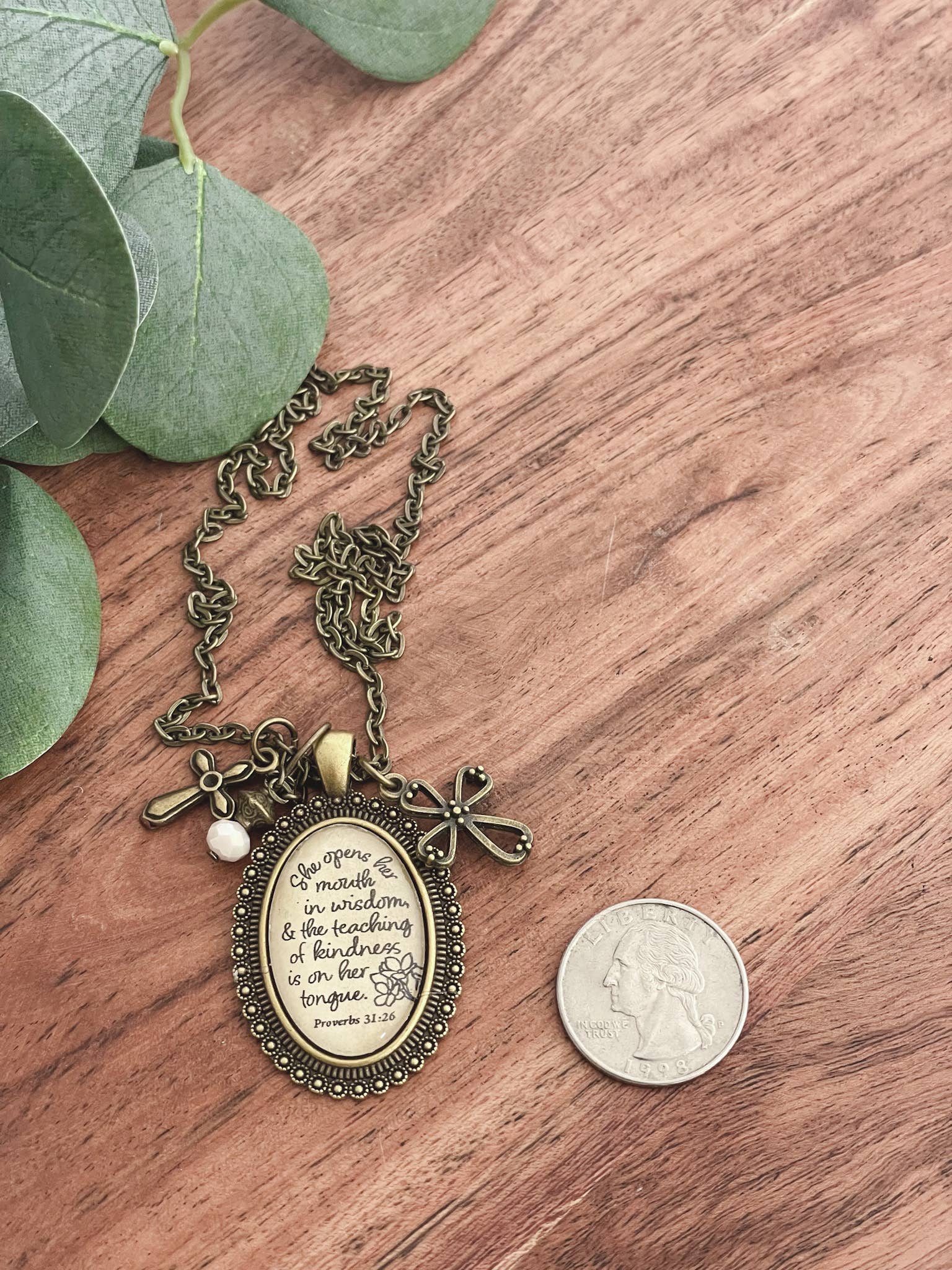 Proverbs 31:26 necklace for Christian boutique Mother's Day - Image 4