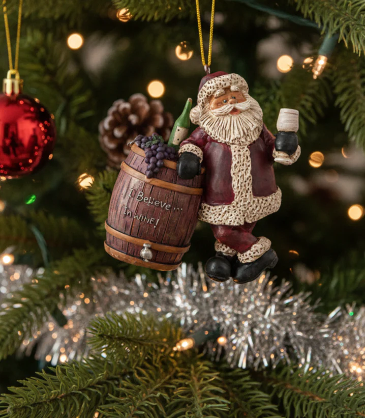 Santa w/Wine Barrel - Image 2