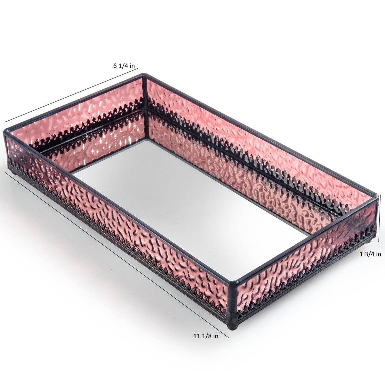 J Devlin Glass Art & Bert Anderson Collection - Tra 126-2 Montrose Glass Tray - Image 4