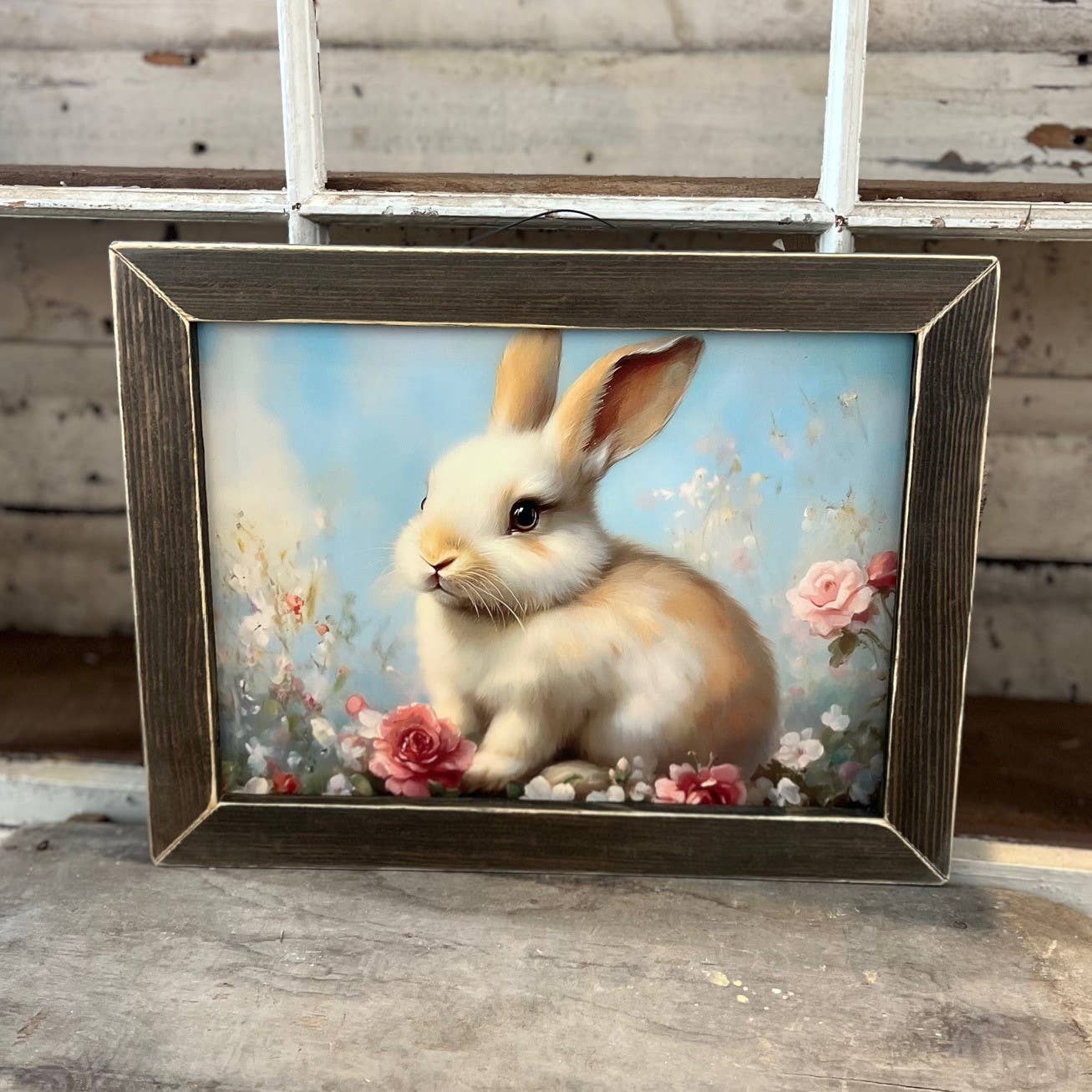 Easter Bunny in Floral Field - Image 2