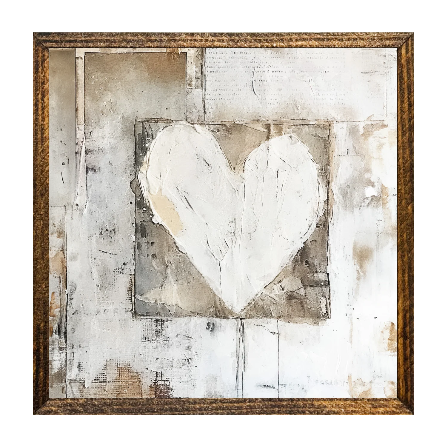 Jarmz Designs - 7"x7" WOOD FRAMED CANVAS SHELF SITTER-RED HEART 2