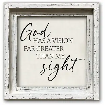 FRAMED CANVAS GOD HAS A VISION FAR GREATER THAN MY SIGHT - Image 2