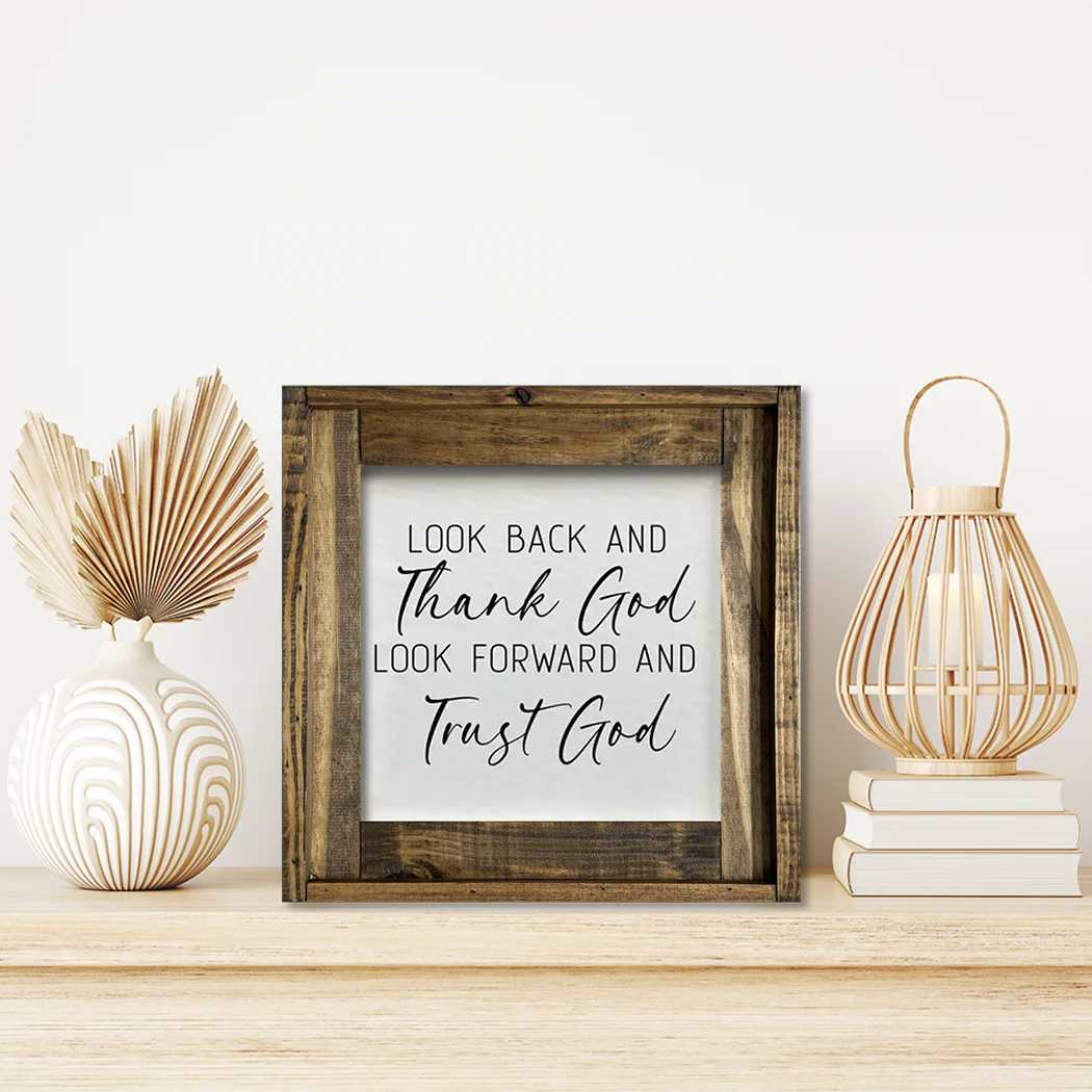 Jarmz Designs - FRAMED CANVAS THANK GOD TRUST GOD - Image 4