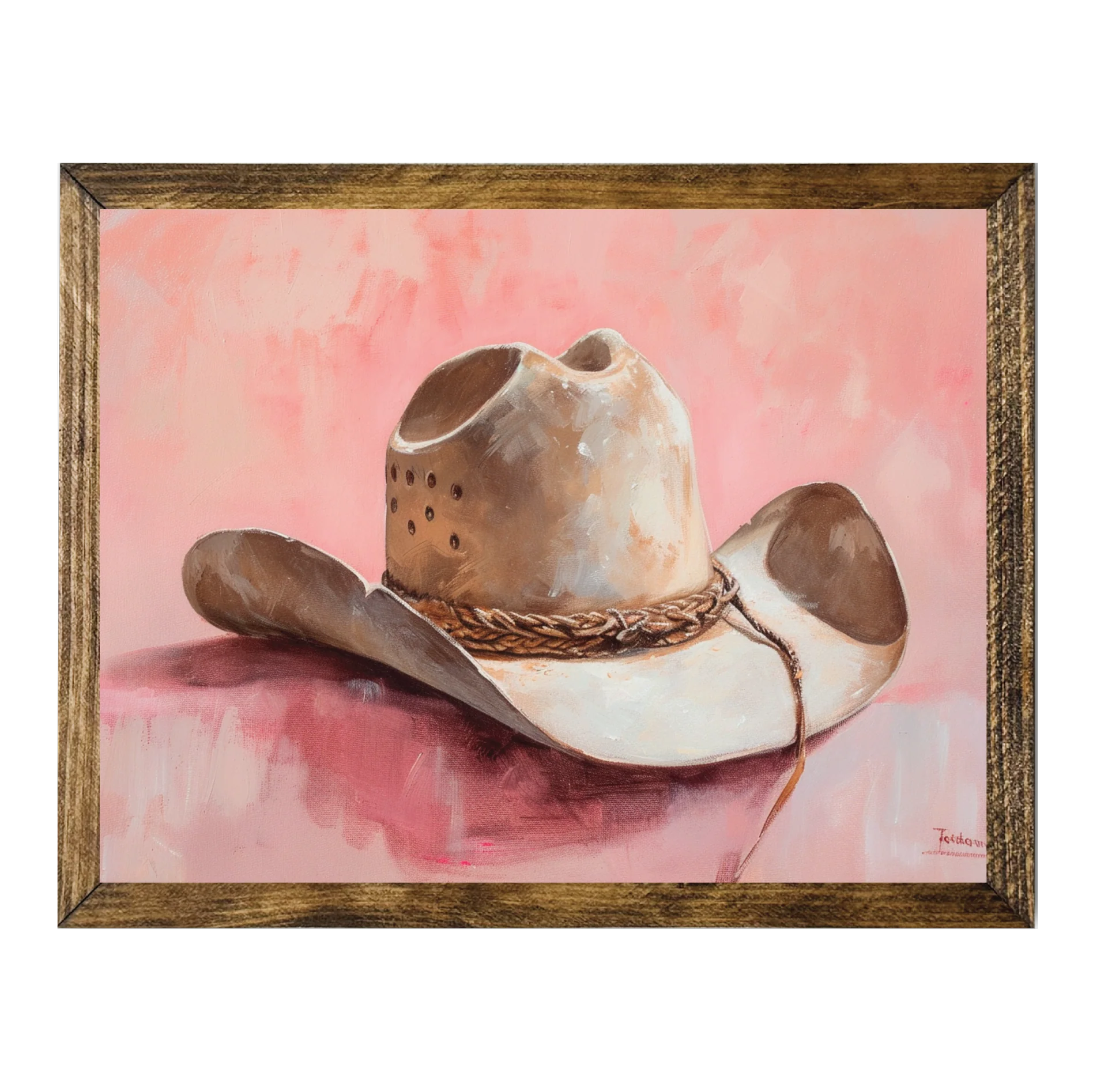 Jarmz Designs - PRETTY IN PINK COWGIRL SERIES-COWGIRL HAT PINK ART