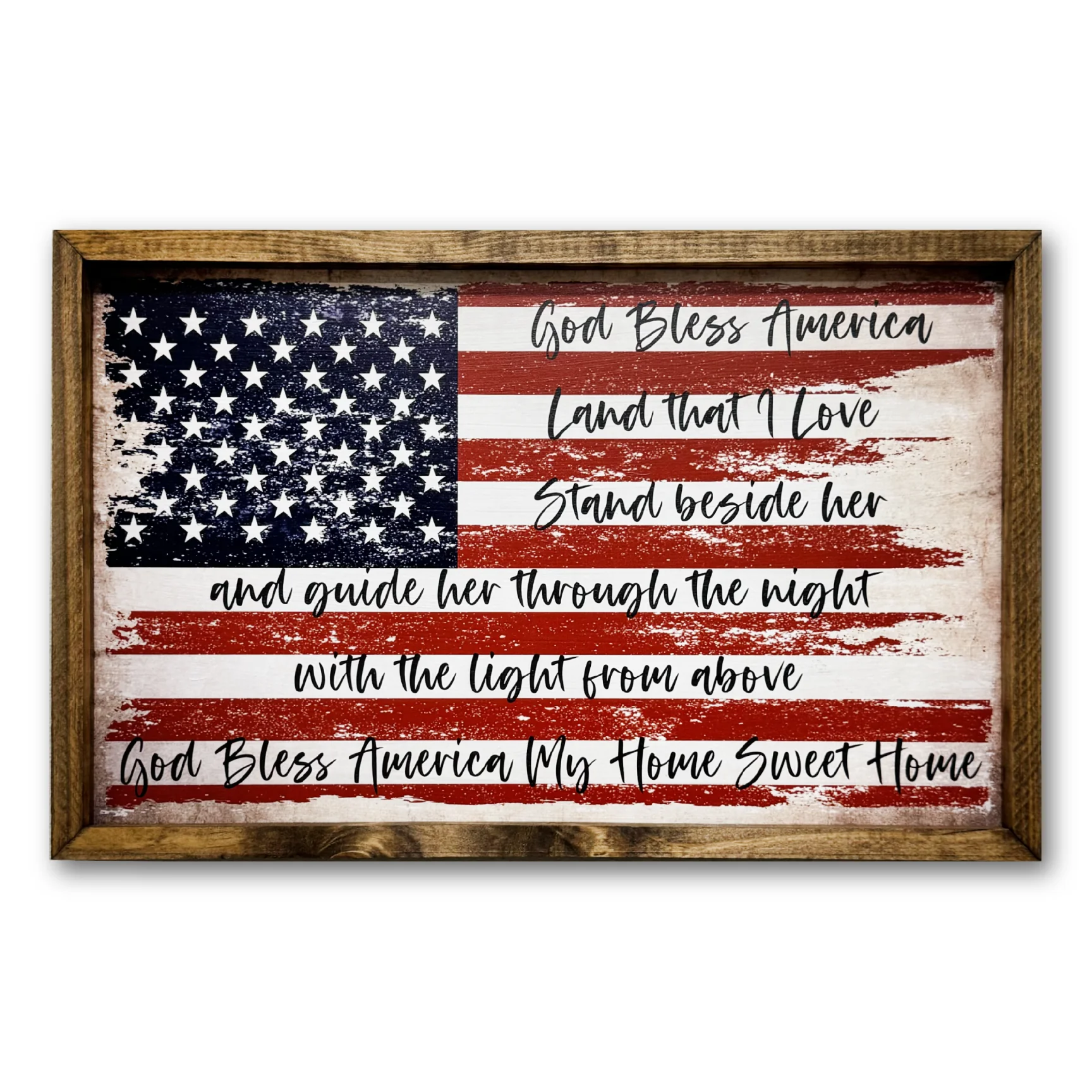 GOD BLESS AMERICAN GRUNGE FLAG
