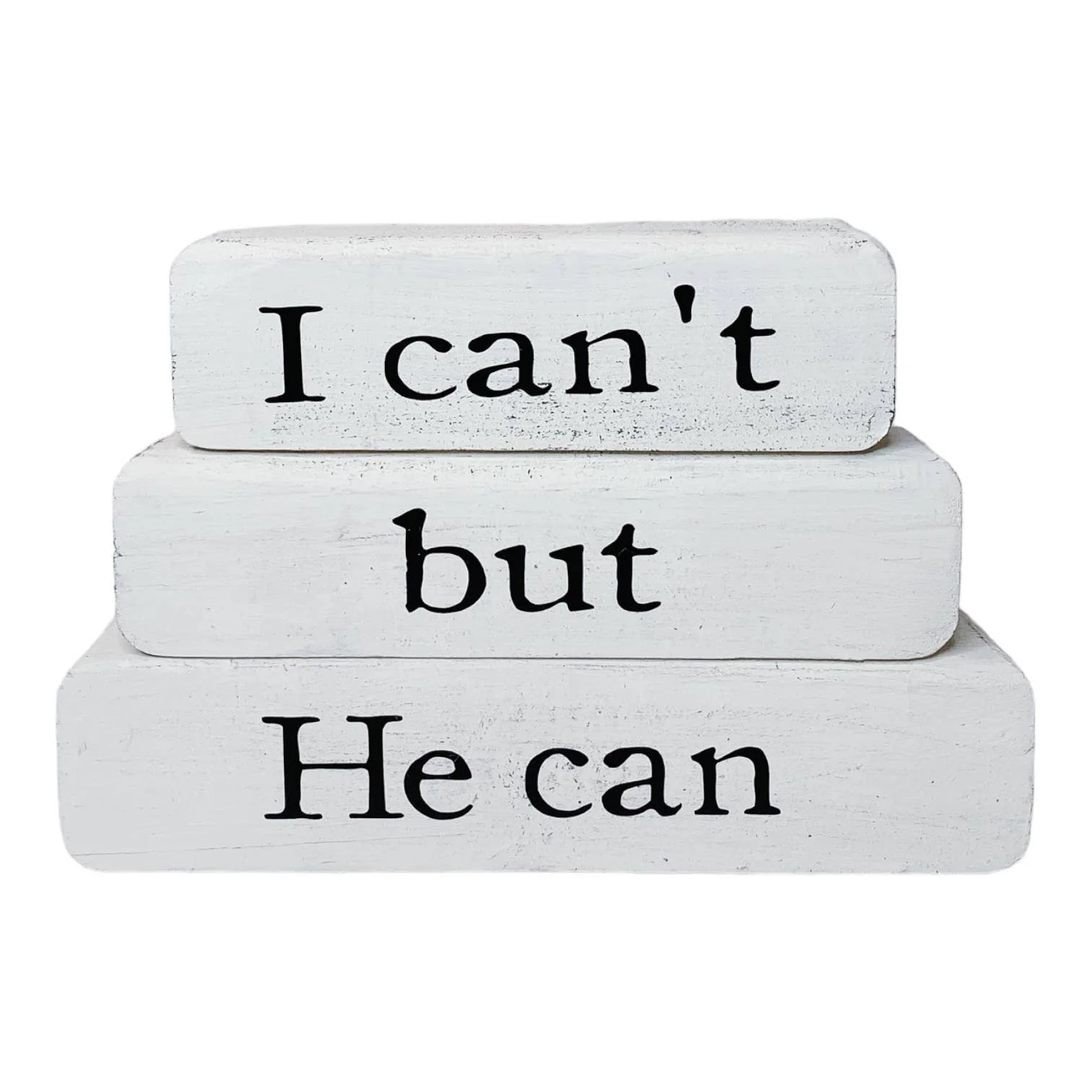 I Can’t But He Can –White Stacked Blocks - Image 2