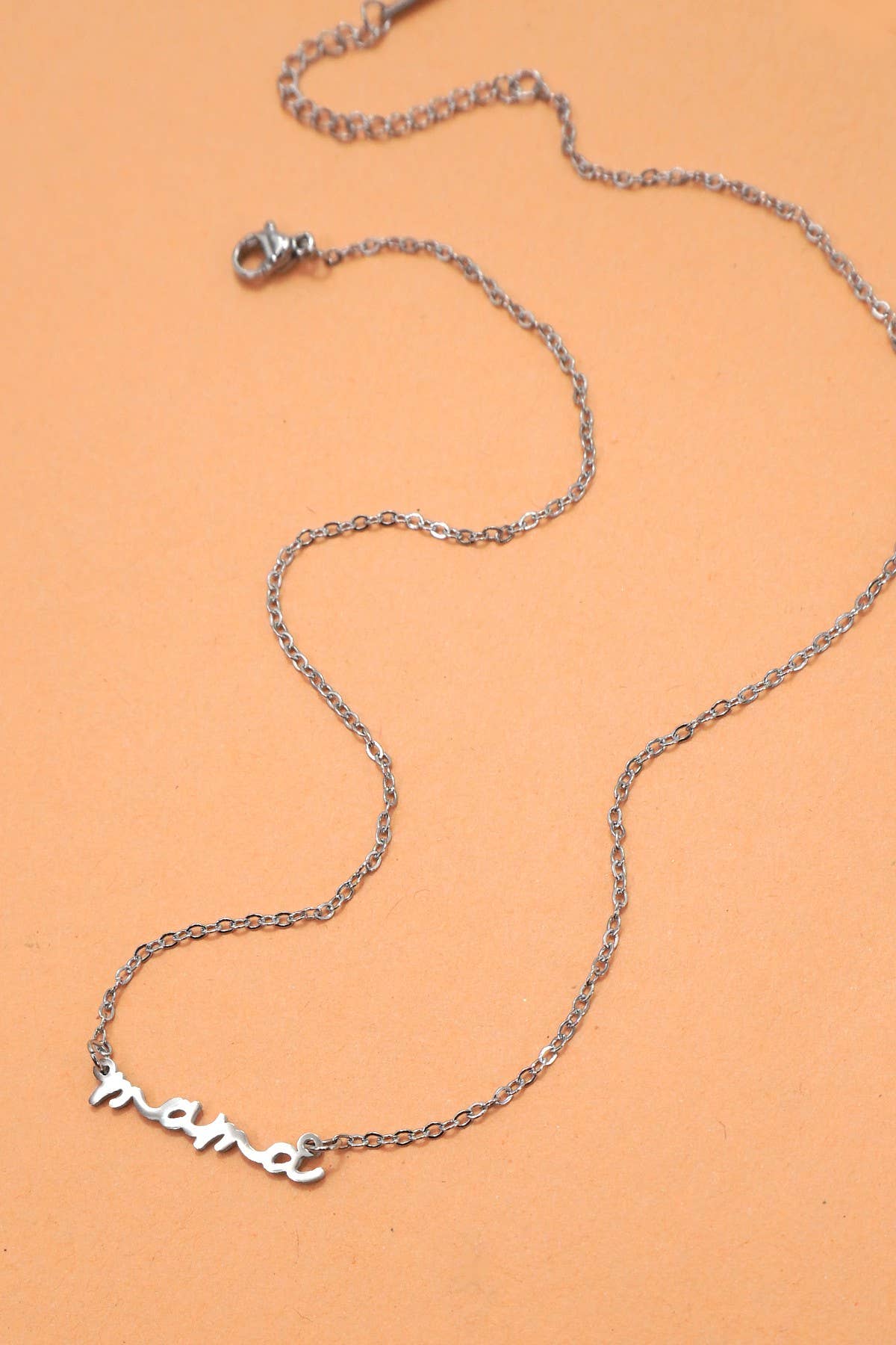 18K STAINLESS STEEL TARNISH FREE MAMA NECKLACE | 40NK9479 - Image 4