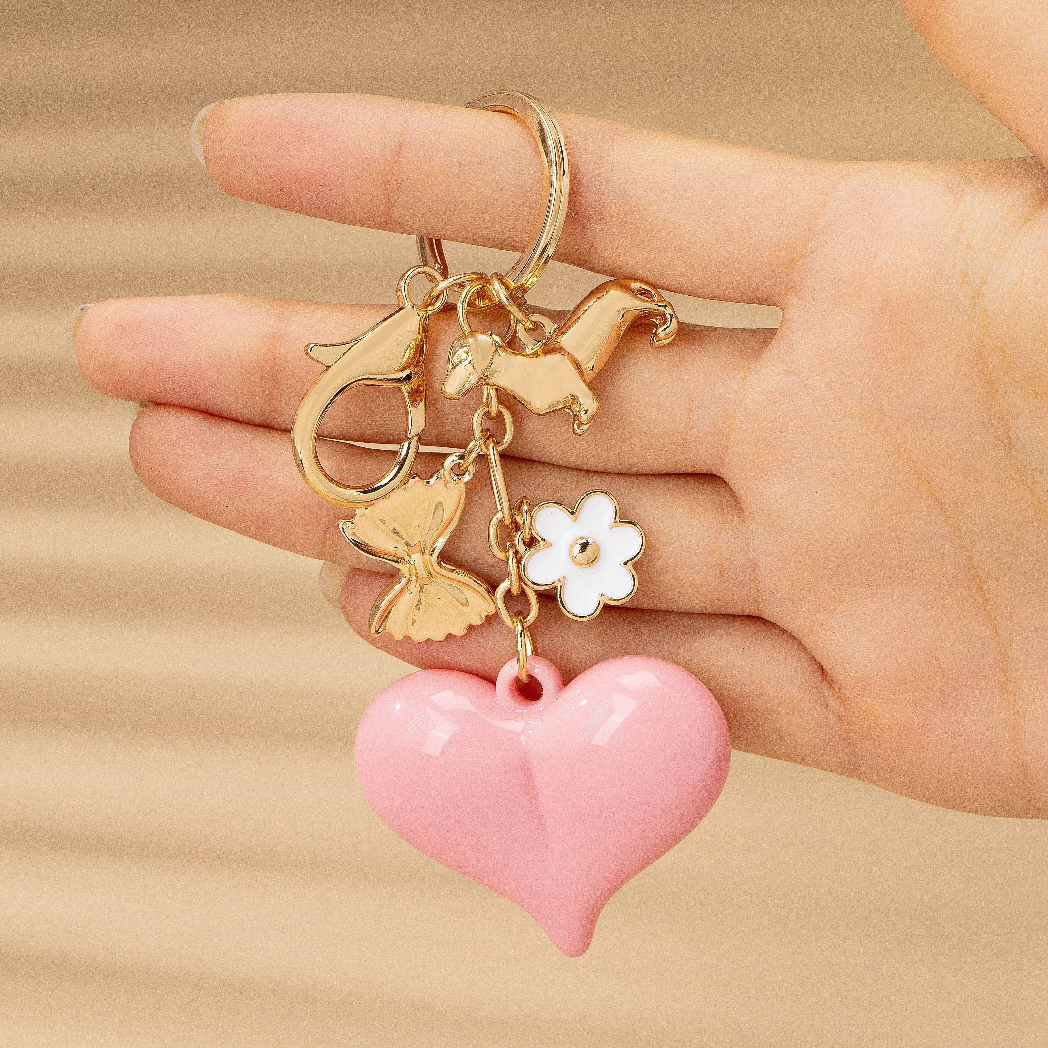 JOSSLYN by wall to wall - BAG CHARM-HEART DOG BAG CHARM KEY CHAIN | 80K087 - Image 4