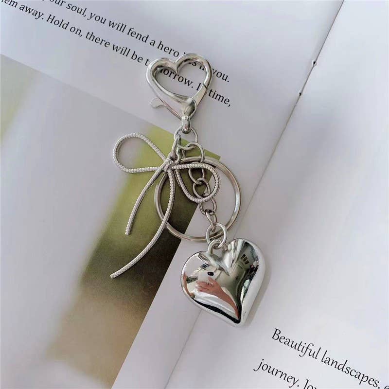 CHAIN BAG CHARM-BOW HEART CHARM BAG EXTENSION