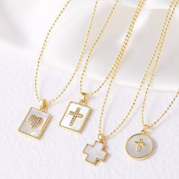 EPOXY RHINESTONE PENDANT NECKLACE | 40NK9607