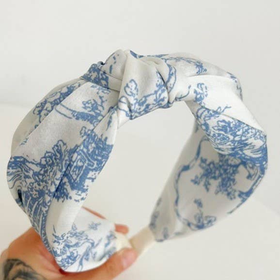 FLORAL TOILE PATTERN VINTAGE HAIR BAND BANGS | 40HB168 - Image 3
