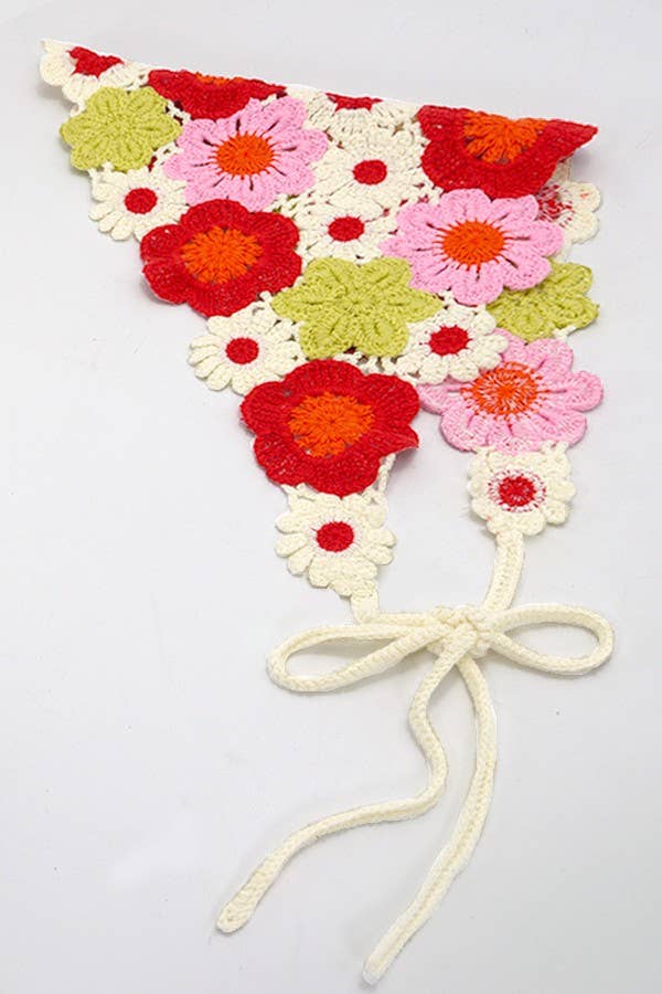 FLOWER HAIR SCARF HAIR BAND - Image 2