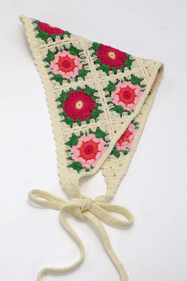 FLOWER HAIR SCARF HAIR BAND - Image 3