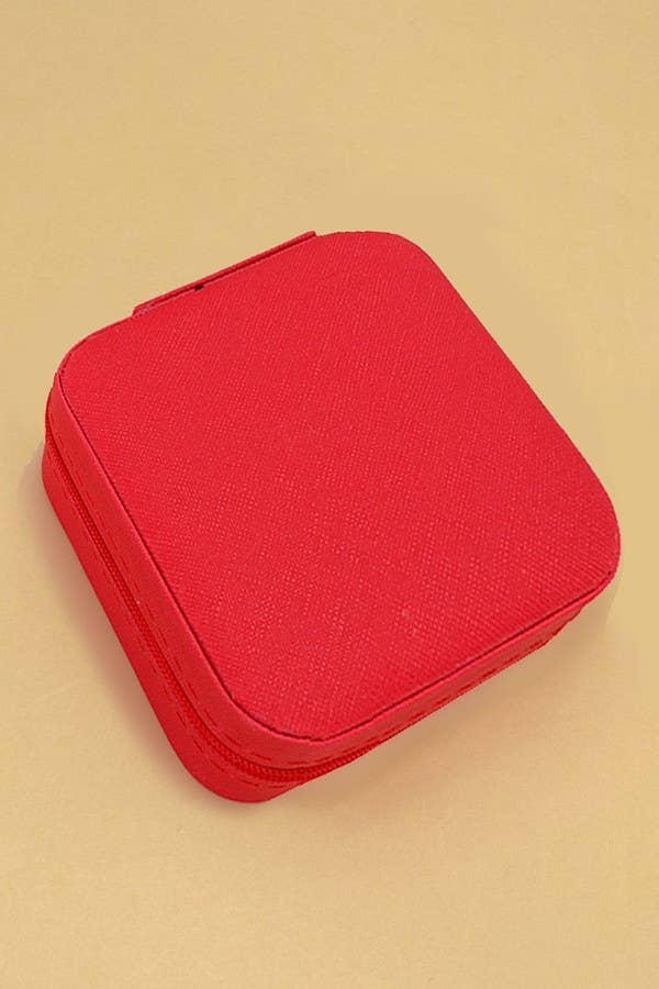 JEWELRY ORGANIZER TRAVEL BOX CASE | Fuchsia - Image 13