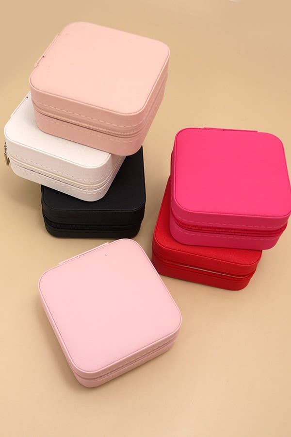 JEWELRY ORGANIZER TRAVEL BOX CASE | Fuchsia - Image 3